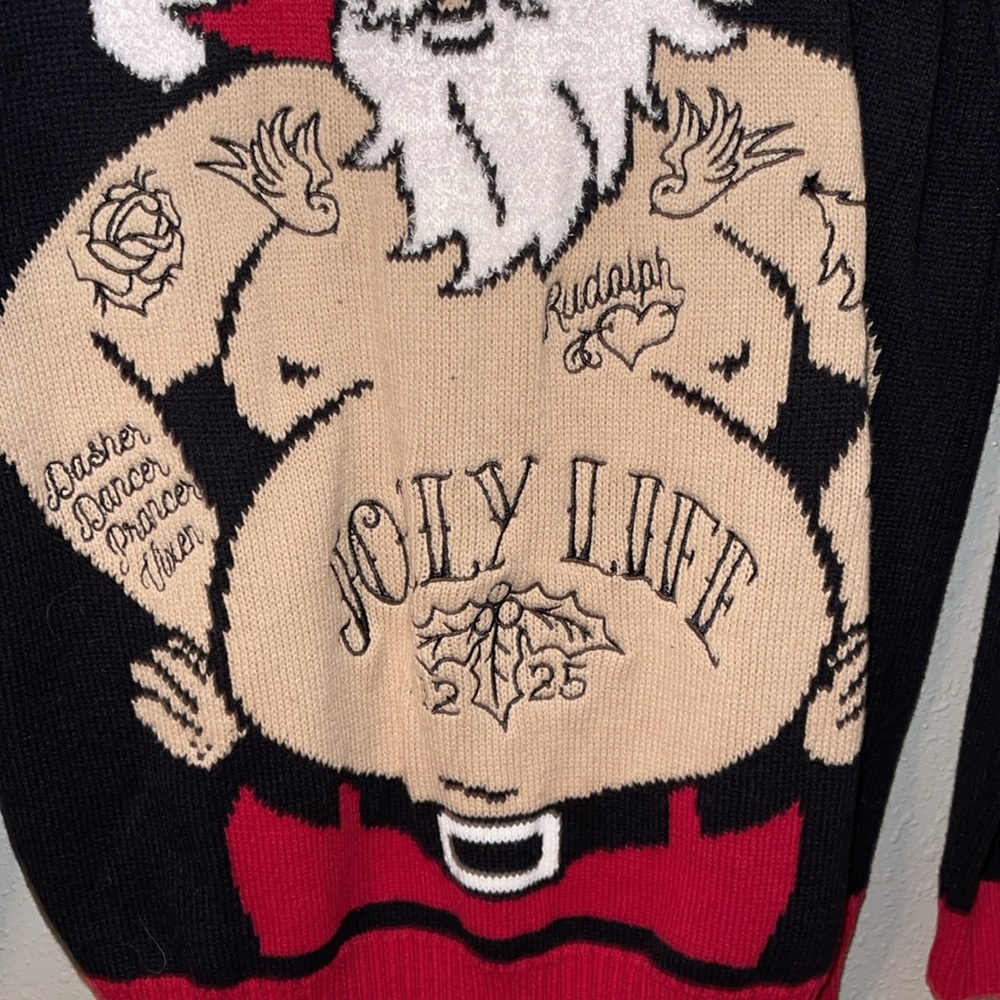 Tatted Santa Sweater - Picture 2 of 4